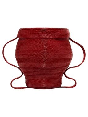 Rosie Assoulin jug mini Woven clutch red